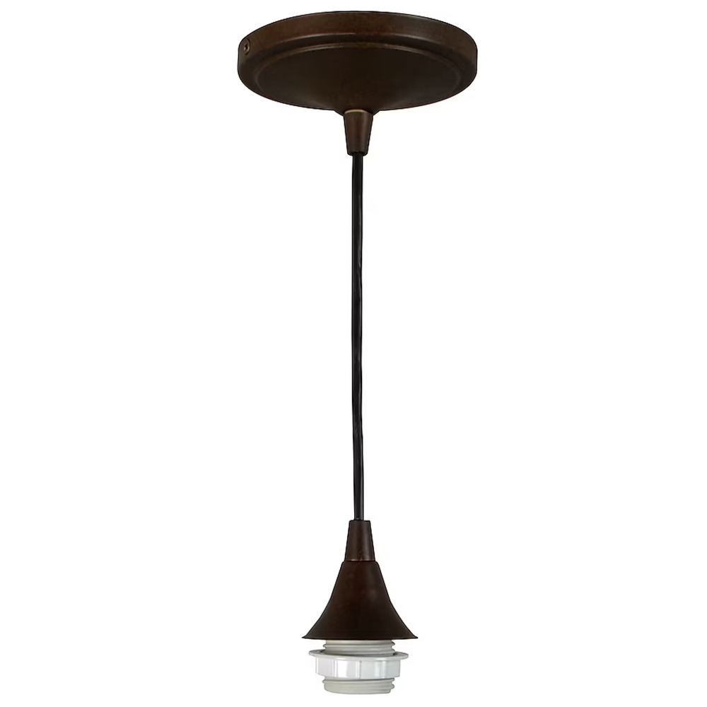 Style Selections Aged Bronze Transitional Cylinder Mini Hanging Pendant light